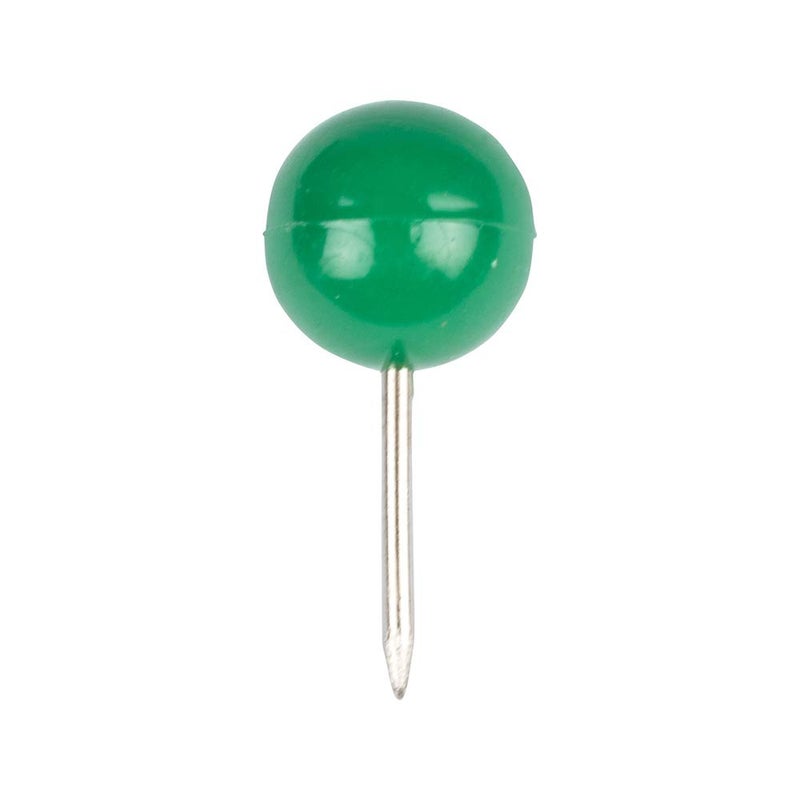 JAM PAPER Colorful Push Pins - Round Head Map Thumb Tacks - Green Pushpins - 100/Pack - Image 4